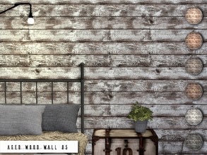 Sims 4 — Aged Wood Wall 05 by Torque3 — These aged wood walls can bring an old/weathered look for your builds, the wood