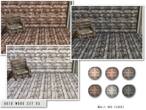Sims 4 — Aged Wood Set 05 by Torque3 — This aged wood set can bring an old/weathered look for your builds, the wood is