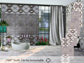 Sims 4 — Trip - Walls Tile by marychabb — For short / meduim / tall wall Kategory: Tile Walls - 5 colors