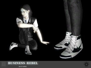Sims 3 — Business rebel sneakers by Shushilda2 — Leather sneakers for office bullies - New mesh (EA edited) - 4
