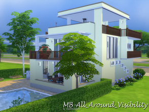 Sims 4 — MB-All_Around_Visibility by matomibotaki — MB-All_Around_Visibility Modern and unusual built family house. A