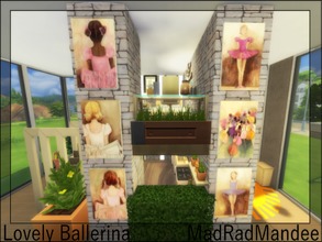 Sims 4 — Lovely Ballerina Wall Art by MadRadMandee — Base Game compatible Made with S4S and Gimp