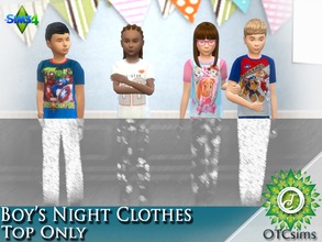 Sims 4 — Boy's Pajama Top - Parenthood needed by SweetNclassy03 — Pajama tops for boy's and one matching top for his