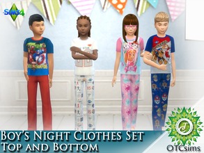 Sims 4 — Boys Pajama Set - Parenthood needed by SweetNclassy03 — Pajamas for boy's and one matching for his sister. 7