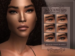 Sims 4 — Eyeliner set N2  by SayaSims — - Black swatch only - Custom Thumbnail - Teen to elder - Female / Male - Not HQ