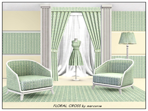 Sims 3 — Floral Cross_marcorse by marcorse — Geometric pattern: challenging design that might be a flower, might be a