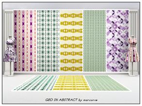 Sims 3 — Geo in Abstract_marcorse by marcorse — Five collected patterns in Abstract/Geometric format. Two are found in