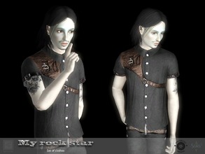 Sims 3 — Shirt My rock star by Shushilda2 — Set of clothes for a rock star! - New mesh - 3 recolorable channels - Low