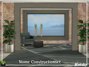 Sims 4 — Nome Constructionset by Mutske — This is a small constructionset with chunky window frames and they have slots!