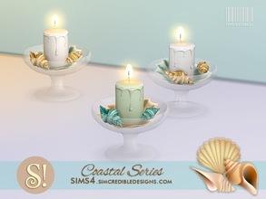 Sims 4 — Coastal candle by SIMcredible! — by SIMcredibledesigns.com available at TSR 2 colors variations