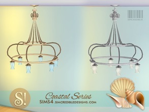 Sims 4 — Coastal chandelier by SIMcredible! — by SIMcredibledesigns.com available at TSR 3 colors variations
