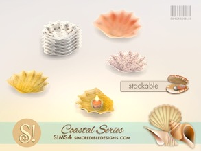 Sims 4 — Coastal clam by SIMcredible! — by SIMcredibledesigns.com available at TSR 4 colors variations