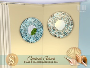 Sims 4 — Coastal mirror by SIMcredible! — by SIMcredibledesigns.com available at TSR 2 colors variations