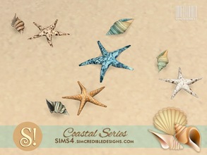 Sims 4 — Coastal Starfish by SIMcredible! — by SIMcredibledesigns.com available at TSR 4 colors variations