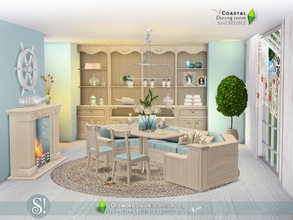 Sims 4 — Coastal Dining room by SIMcredible! — Bringing the dining room and its beachy pieces. The set features a picnic