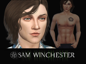 Sims 4 — Sam Winchester (portrayed by Jared Padalecki) by CelineNguyen — About Sim: This is Sam Winchester, one of the 2