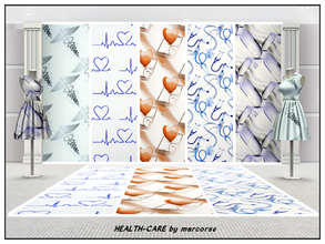 Sims 3 — Health Care_marcorse by marcorse — Five Themed patterns with health care motifs . . useful for medical rooms,