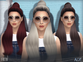 Sims 4 — Ade - Faith by Ade_Darma — New Hair mesh ll 27 colors + 9 Ombres ll no morph ll smooth bones assignment ll