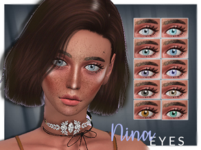 Sims 4 — Nina Eyes by cosimetics — 10 colors. Male + Female. All ages.