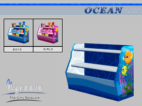 Sims 4 — Ocean Toddlers Toy Organizer by NynaeveDesign — Ocean Toddlers - Toy Organizer Located in: Kids - Furniture