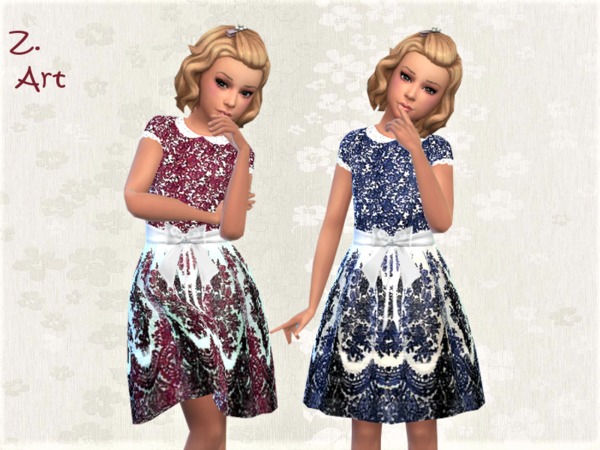 Sims 4 — GirlZ. 10 by Zuckerschnute20 — A pretty Sunday dress for the next visit to Grandma :D 2 colors CAS thumbnail