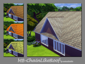Sims 4 — MB-ChainLikeRoof by matomibotaki — MB-ChainLikeRoof, weathered, rusty and partly mossy roof , comes in 4