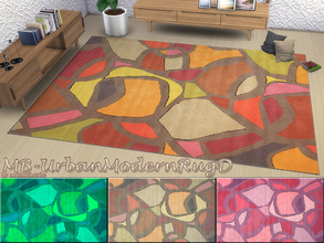 Sims 4 — MB-UrbanModernRugD by matomibotaki — MB-UrbanModernRugD, modern rug, comes in 4 different color-shades an custom
