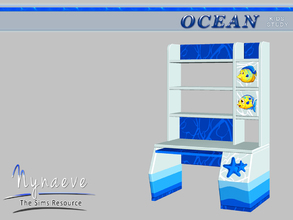 Sims 3 — Ocean Kids Desk by NynaeveDesign — Ocean Kids Study - Desk Located in: Kids - Furniture Surfaces - Desk Price:
