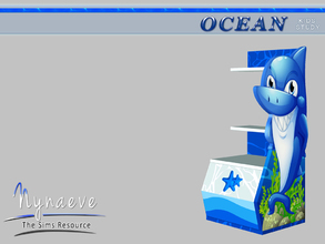 Sims 3 — Ocean Kids Bookcase Right by NynaeveDesign — Ocean Kids Study - Bookcase Right Located in: Kids - Furniture