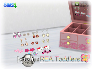 Sims 4 — rea toddlers earrings deco for box by jomsims — rea toddlers earrings deco for box to put on open box