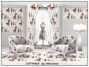 Sims 3 — Catwalk_marcorse by marcorse — Themed pattern: four models on the fashon catwalk.