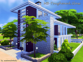 Sims 4 — MB-Toughened_Glass by matomibotaki — Modern family home with much glass and steel, stylish and chic. Details: