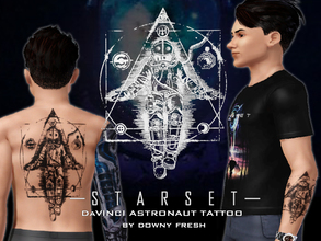 Sims 3 — Starset [DaVinci Astronaut V2] Tattoo by Downy Fresh by Downy Fresh — Starset Astronaut Artwork as a tattoo for