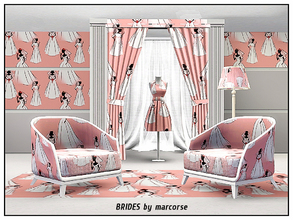 Sims 3 — Brides_marcorse by marcorse — Themed pattern: a trio of bridal store mannequins in wedding gowns