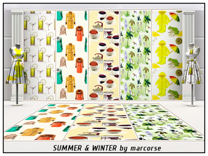 Sims 3 — Summer & Winter_marcorse by marcorse — Five selected Summer/Winter patterns . . all are found in Themed [if