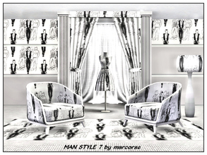 Sims 3 — Man Style 7_marcorse by marcorse — themed pattern : male clothing fashion sketches in black and white