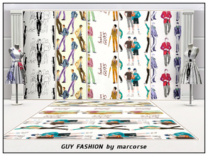 Sims 3 — Guy Fasuion_marcorse by marcorse — Five selected male clothing designs, in sketch format. . all are found in