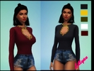 Sims 4 — Lillyan blouse by LYLLYAN — Blouse 5 colors 