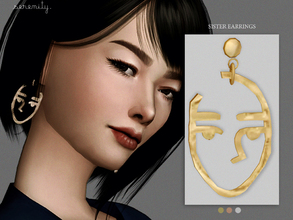 Sims 4 — Sister Earrings by serenity-cc — 3 swatches custom thumbnail 