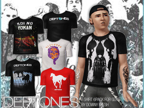 Sims 3 — Deftones Shirts 6 Pack for Guys by Downy Fresh by Downy Fresh — Deftones T-shirts for your guy sims :) No other