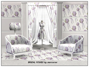 Sims 3 — Bridal Posies_marcorse by marcorse — Fabric pattern - silver bell trimmed, pale pink wedding bouquets in a