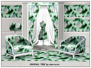Sims 3 — Snoball Tree_marcorse by marcorse — Fabric pattern - stylised flowers of the snowball tree in an abstract floral