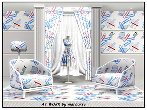 Sims 3 — At Work_marcorse by marcorse — Themed pattern: tools and accessories for the office or schoolwork.