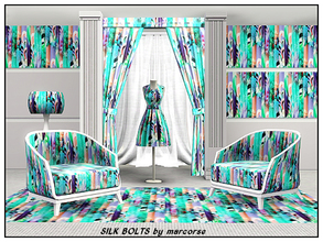 Sims 3 — Silk Bolts_marcorse by marcorse — Themed pattern - bolts of pretty printed silk for the sewingroom - fashion
