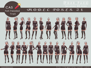 Sims 4 — Model poses 21 Posepack and CAS by HelgaTisha — Model poses 21 Pose pack - Including 25 poses - All in one CAS -