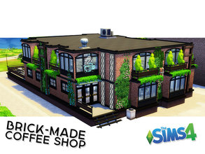 Sims 4 — Brick-Made Coffee Shop by FriendlySim3 — An old factory turned coffee shop. With high ceilings and beautiful