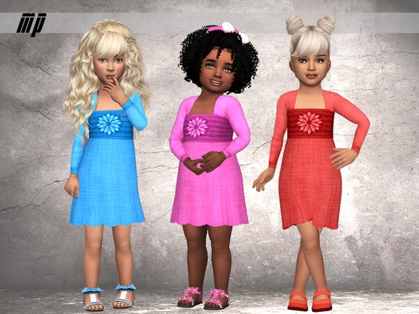 Sims 4 — MP Heidi's Toddler Outfit by MartyP — Outfit for girls only. NOTE: you must own the latest toddler stuff pack to