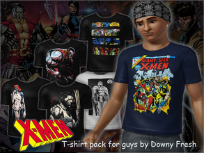 Sims 3 — Marvel's X-Men Custom T-Shirt Pack for Guys by Downy Fresh — From my series of Marvel downloads :) This shirt