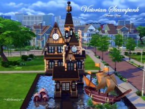 Sims 4 — Victorian Steampunk - No custom contents by Helsoseira — This small house is good for a single coolest sims! ^_^