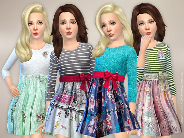 Sims 4 — Designer Dresses Collection P90 by lillka — Designer Dresses Collection P90 New item / 4 styles I hope you like
